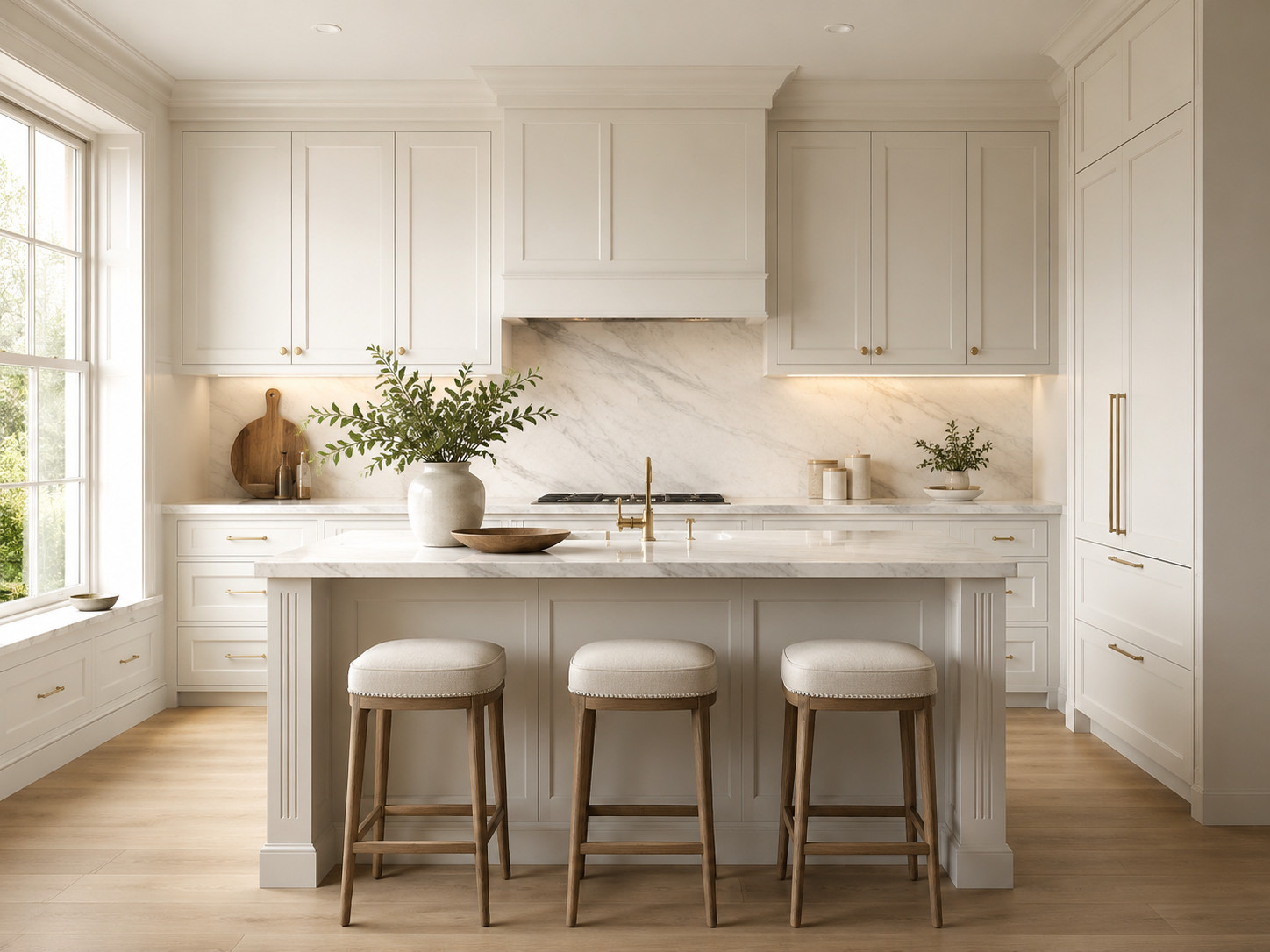 Classic timeless white kitchen