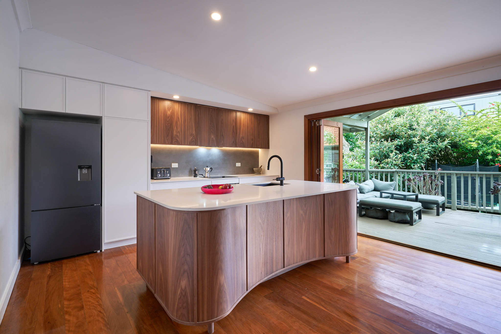 Warm Walnut Curves